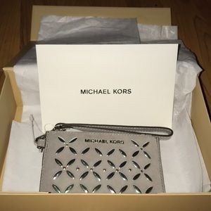 NEW! MICHAEL KORS Leather Embellished Coin Purse